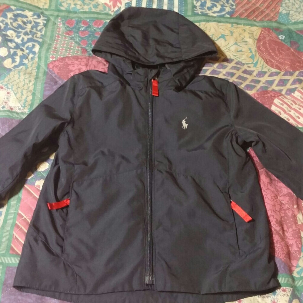 Polo Ralph Lauren Navy Nylon Jacket with Hood
